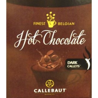 Callebaut Hot Chocolate Drops dunkel 25 x 35g belgische Schokolade (Dark Callets, Kakao)