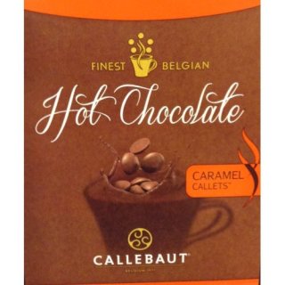 Callebaut Hot Chocolate Drops Karamell 25 x 35g belgische Schokolade (Caramell Callets, Kakao)