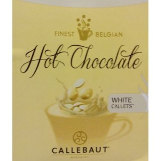 Callebaut Hot Chocolate Drops weiß 25 x 35g belgische Schokolade (White Callets, Kakao)