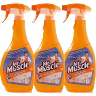Mr. Muscle Badkamer & Toilet Bad-Total 5in1, 3 Flaschen á 500ml Sprühflasche