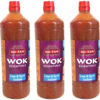 GoTan Asia-Sauce Lemon&Spice Seafood 3 x 1000ml (Wok Essentials)