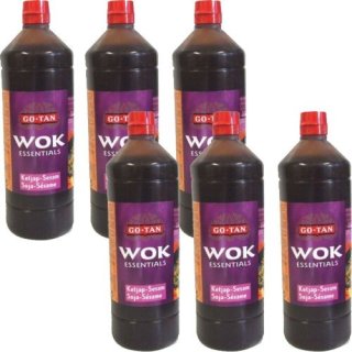 GoTan Asia-Sauce Ketjap-Sesam 6 x 1000ml (Sesam-Soja) Wok Essentials
