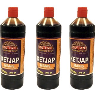 GoTan Asia-Sauce Ketjap-Manis 3 x 1000ml (Soja-Manis)