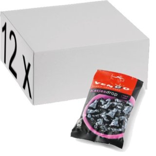 Venco Holland Lakritze Katjesdrop 12 x 166g Packung (normales Lakritz)