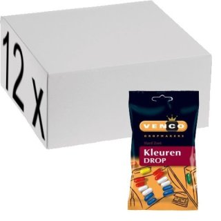 Venco Holland Lakritze Kleurendrop 12 x 166g Packung (Anis Lakritz)