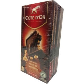 Côte dOr Schokolade Noir Noisettes 4 x 200g (Dark Schoko & Haseln.)