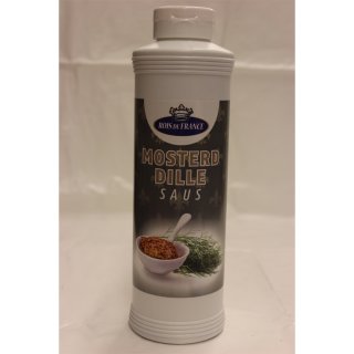 Rois de France Gourmet Sauce Mosterd Dille 800ml Flasche (Senf-Dill)