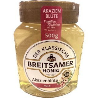 Breitsamer Honig Der Klassische Akazienhonig 500g Glas (mild)