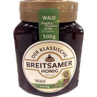 Breitsamer Honig Der Klassische Waldhonig 500g Glas (würzig)