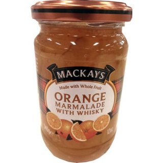 Mackays Orange Marmalade with Whisky Orangen-Marmelade mit Whiskey (1x340g Glas)