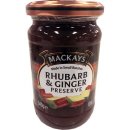 Mackays Rhubarb & Ginger Marmalade 340g Glas (Rhabarber-Ingwer-Marmelade)