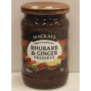 Mackays Rhubarb & Ginger Marmalade 340g Glas (Rhabarber-Ingwer-Marmelade)