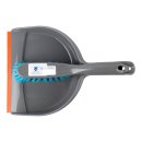 usy Kunststoff-Kehrschaufel mit Gummilippe in grau +...