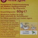 Teekanne Heiße Liebe mit Himbeer/Vanillearoma (20x3g Packung)