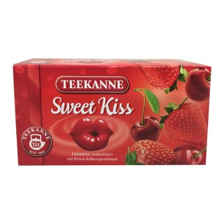 Teekanne Sweet Kiss mit feinem Kirsch Erdbeeraroma 20er (45g Packung)