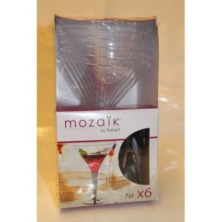 Mozaik Cocktailglas Metal-Look 6 Stück for 7cl (Kunststoff Cocktail-Glas Metall-Look)