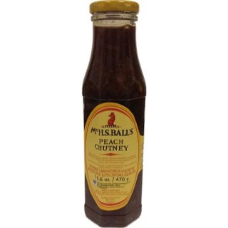 Mrs H.S. Balls Peach Chutney 470g Flasche (Pfirsich)