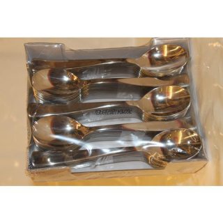 Mozaik Lepel Metal-Look 50 Stück (Kunststoff Löffel, Metall-Look)