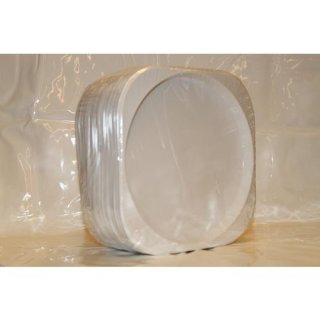 take dis Ontbijtbord vierkant 22 x 22 x 1,4cm, 100 Stück (Kunststoff Früstücks-Teller, weiß, viereckig)