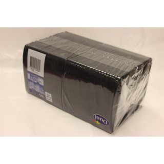 Duni Servietten Schwarz, 3 lagig, 24 x 24cm, 180 Stck. (Dunisoft)