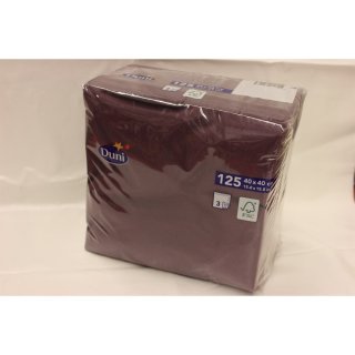 Duni Servietten pflaume, 3 lagig, 40 x 40cm, 125 Stck.