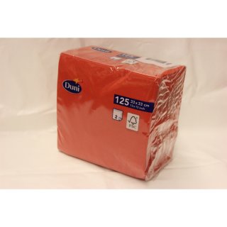 Duni Servietten (Tissue), rot, 2 lagig, 33 x 33cm, 125 Stck.