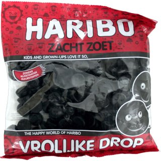 Haribo Vrolijke Drop Zacht Zoet 1 Packung a 900 g (süßes Lakritz)