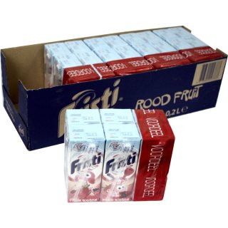 Fristi Joghurt-Drink, rote Früchte, 30 Trinkpäckchen á 200ml Karton Pack (Rood Fruit)