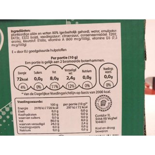 Kern pflanzliche Magarine 4 x 2,5kg (Planten Margarine)