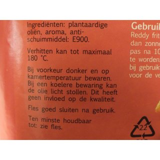 Reddy Friettieröl 2l Flasche (Frituurolie)
