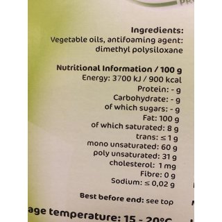 Romi Professional Friettieröl 15l, Basis Rapsöl (Healthy Green)