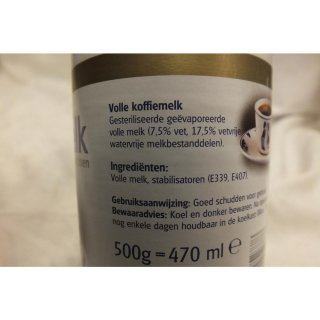 Holland Foodz Kaffee-Milch 12 x 470ml Flasche (Voll Koffiemelk)