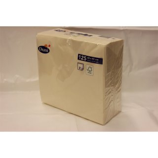 Duni Servietten Cream, 2. Lagig, 40 x 40cm, 125 Stck.