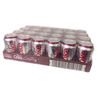 Coca Cola Light Cherry 24 x 0,33l Dose (Diet Coke Cherry, Import)