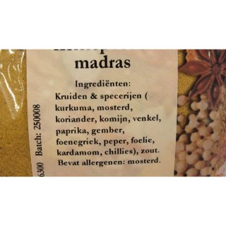Jadico Gewürzmischung Kerriepoeder madras 1000g Beutel (Currypulver Madras)