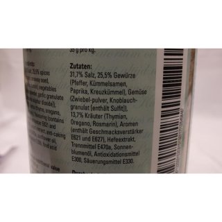 Verstegen Gewürzmischung Kruidenmix voor Gyros met Zout 600g Dose (Kräutermix für Gyros mit Salz)