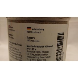 Verstegen Gewürzmischung Koriander gemalen 425g Dose