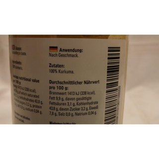 Verstegen Gewürzmischung Kurkuma gemalen 525g Dose