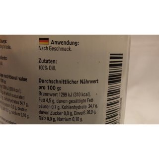 Verstegen Gewürzmischung Dilletopjes 140g Dose (Dillspitzen)