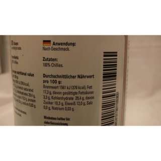 Verstegen Gewürzmischung Chili gemalen 450g Dose (Chillies gemahlen)