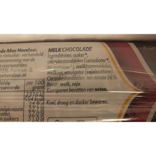 Verkade Schokoladen-Tafel Fair Trade, Melk, 6 x 75g (Vollmilchschokolade)