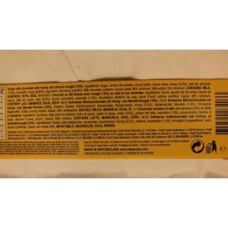 Toblerone Schweizer Milchschokolade mit Honig & Mandel-Nougat, 400g Dreiecks-Tafel