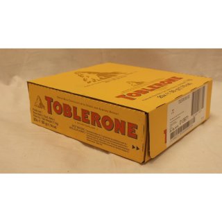 Toblerone Schweizer Milchschokolade mit Honig & Mandel-Nougat, 20 x 50g Dreiecks-Tafel