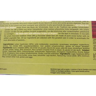 Jacques original belgische Schokolade, Chocolat au Lait avec Noisettes, 2 x 200g Tafel (Vollmilchschokolade mit Haselnüsse)