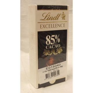 Lindt Excellence dunkle Schokolade 85% Kakao 5er Pack (5x100g Tafel)