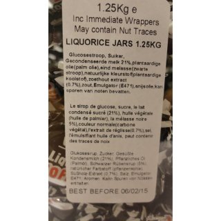 Walkers Nonsuch Real Liquorice Toffees 1,25kg Dose (Echte Lakritze Toffee Bonbons)