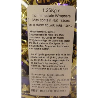Walkers Nonsuch Milk Chocolate Eclairs 1,25kg Dose (Vollmilch-Schokoladen Bonbons)