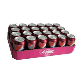 Pepsi Max Cherry Cola  24x0,33l Dose (zuckerfrei Kirsch-Cola)