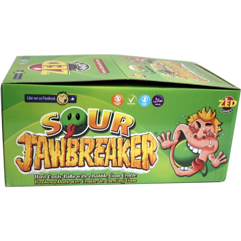 ZED Candy Crazy Sour Jawbreaker, Super Saurere Bonbons mit Kaugummike