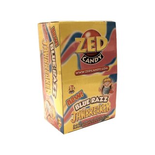 ZED Candy Blue Razz Jawbreaker, Bonbons mit Kaugummikern (40 x 5 Stk pro Box)